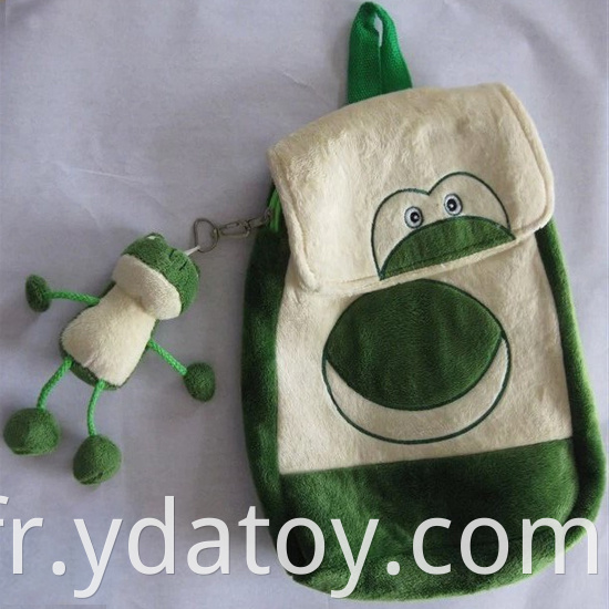 Comfortable plush frog animal backpack